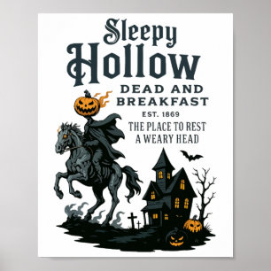 Horseman Halloween Sleepy Hollow Vintage Headless Poster