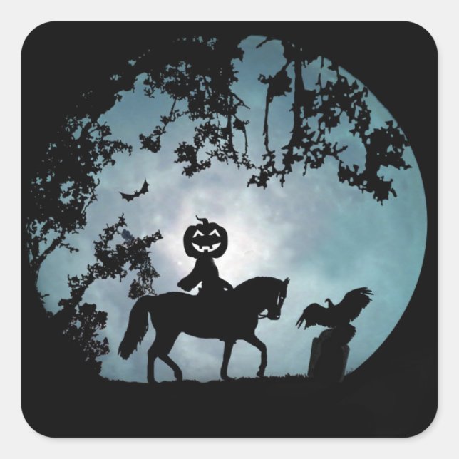 Horseman sans tête avec Sticker à tête Jack-o'-lan (Devant)