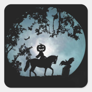 Horseman sans tête avec Sticker à tête Jack-o'-lan