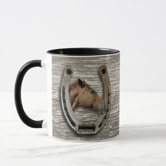 Horsemanship Horseshoe frames Horse personalize Mug (Left)