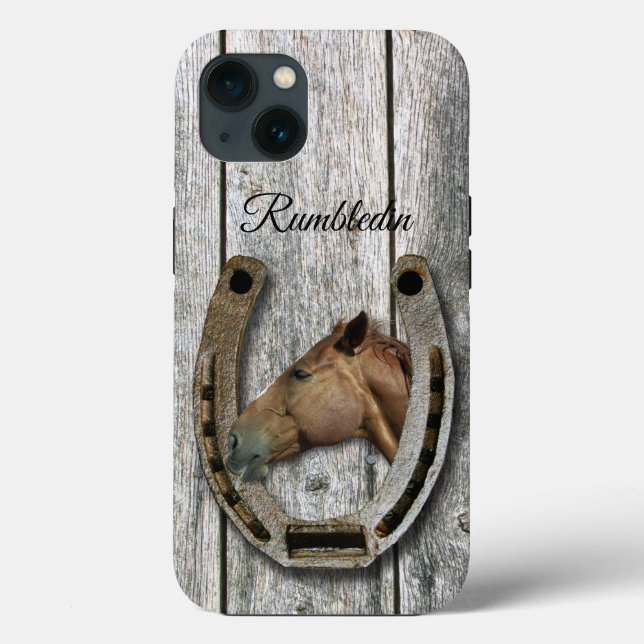 Horsemanship Sports horseshoe horse personalize Case-Mate iPhone Case (Back)