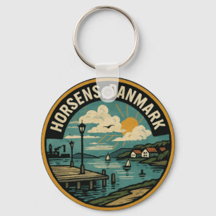 Horsens Denmark Harbor Keychain