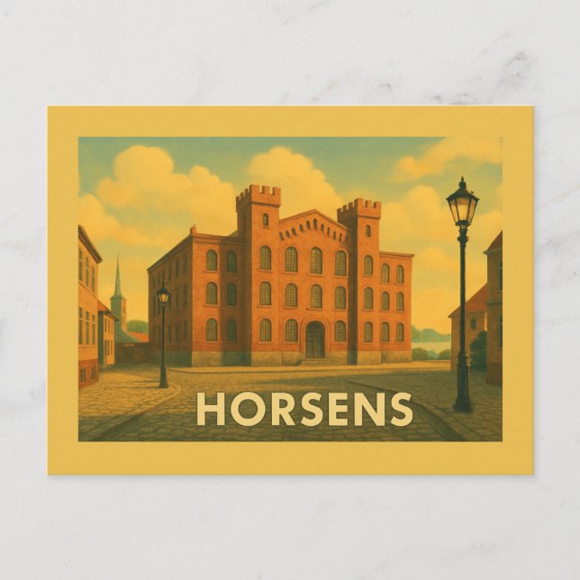Horsens Denmark Harbour Postcard (Front)