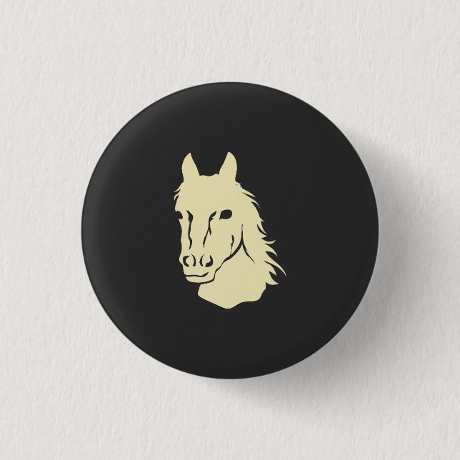Horses 1 Inch Round Button (Front)