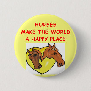horses 2 inch round button