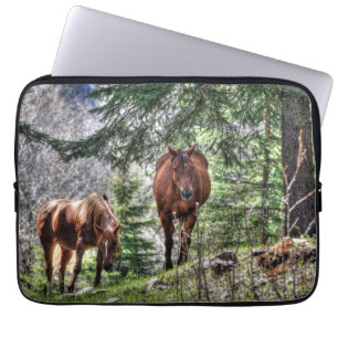 Horses - American Western Theme Laptop Sleeve
