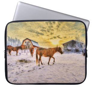 Horses - American Western Theme Laptop Sleeve