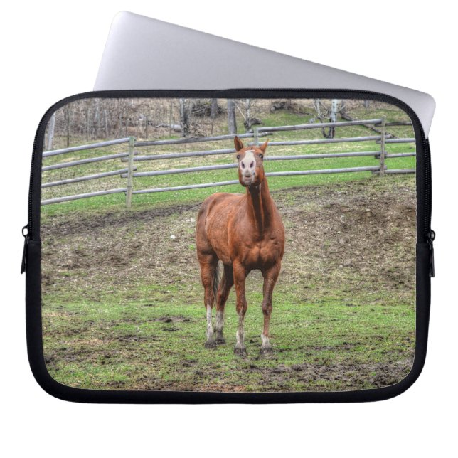 Horses - American Western Theme Laptop Sleeve (Front)