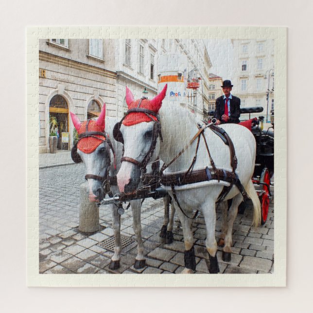 Horses and carriage, Austria Jigsaw Puzzle (Vertical)