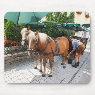 Horses and carriage mouse pad