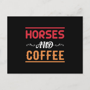 Horses And Coffee Postcard