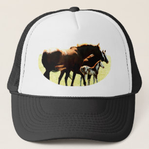 Horses and Foal Picture Trucker Hat