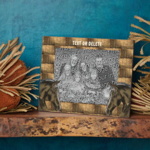 Horses And Hay Bales Add Your Photo Personalized Plaque