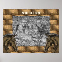 Horses And Hay Bales Add Your Photo Personalized