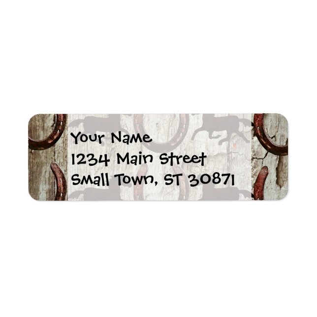 Horses and Horseshoes on Barn Wood Cowboy Gifts (Front)