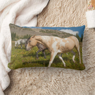 Horses and Mules Lumbar Pillow