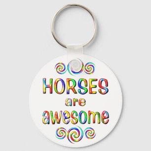 HORSES ARE AWESOME KEYCHAIN