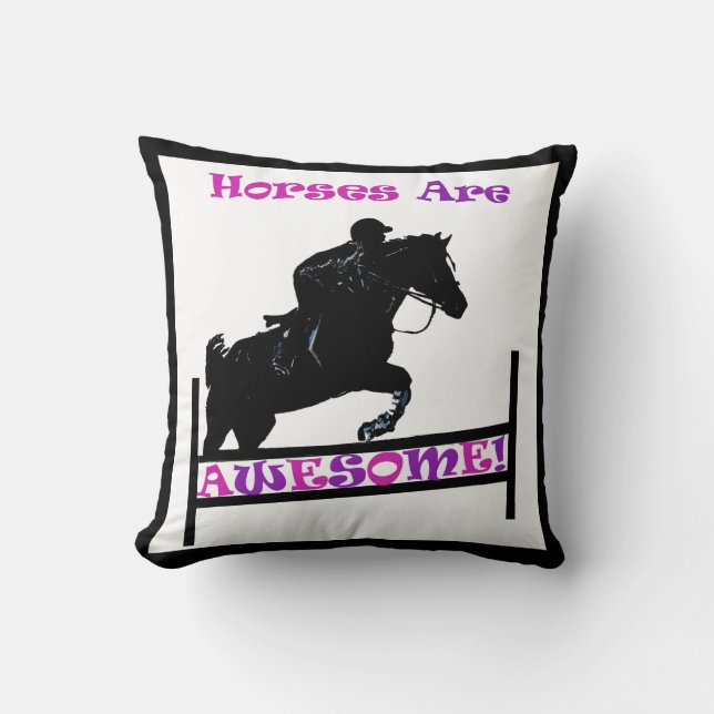 Horses Are Awesome! Pillow (Front)