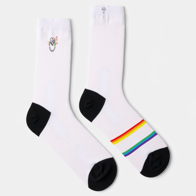 Horses Are In My DNA Rainbow Crew Socks (Right)