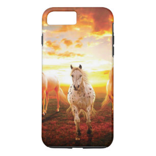 Horses at sunset throw pillow Case-Mate iPhone case