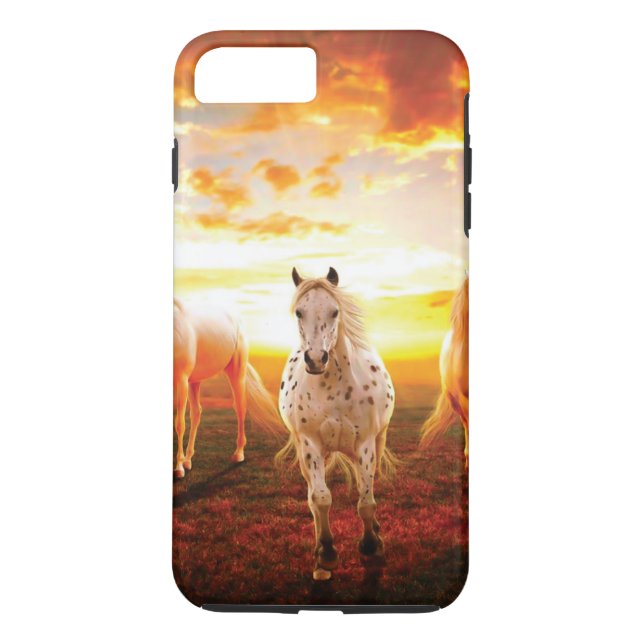 Horses at sunset throw pillow Case-Mate iPhone case (Back)
