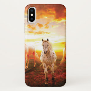 Horses at sunset throw pillow Case-Mate iPhone case