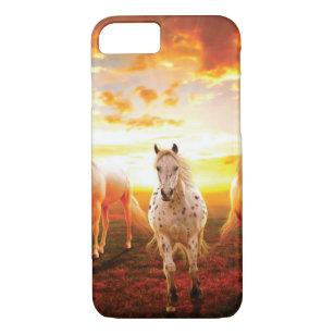 Horses at sunset throw pillow Case-Mate iPhone case