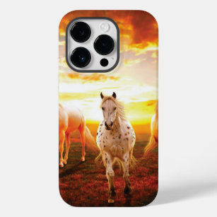 Horses at sunset throw pillow Case-Mate iPhone 14 pro case