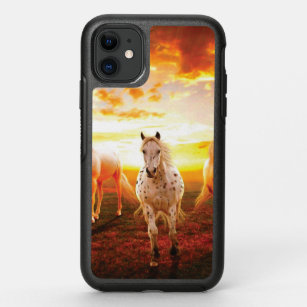 Horses at sunset throw pillow OtterBox symmetry iPhone 11 case