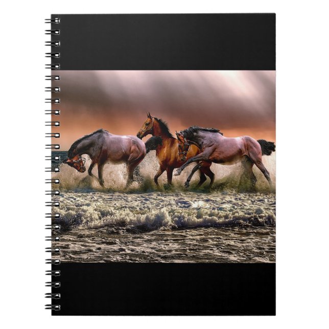 Horses at the beach notebook (Front)