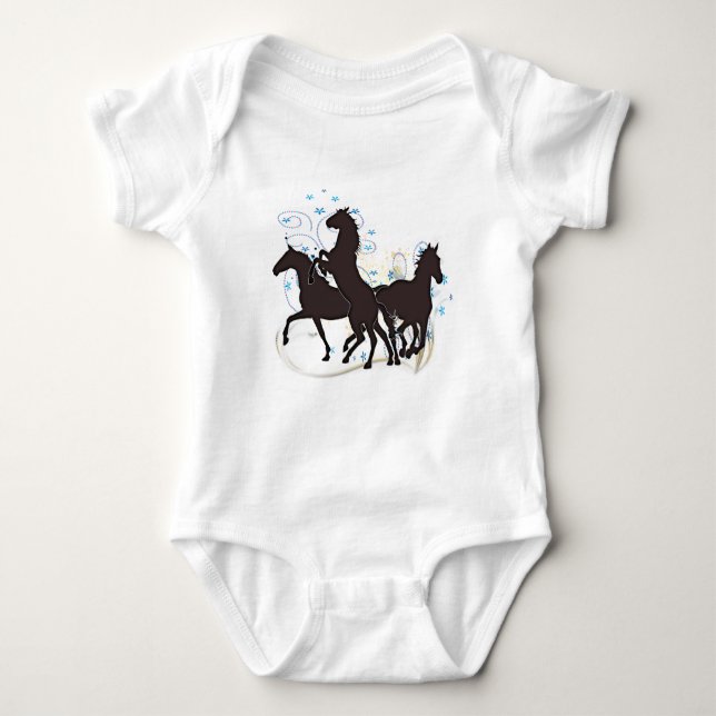 Horses Baby Bodysuit (Front)