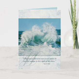Horses battle at Sea - Inspirational Card