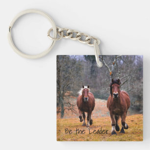 Horses Be The Leader Keychain