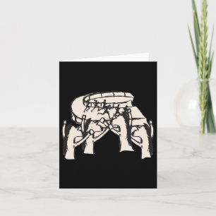 Horses Betting On Humans Racing Equestrian Gift Fu Card