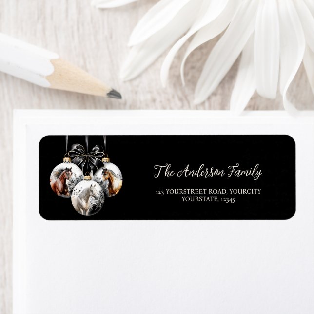 Horses black and gold Christmas quote (Insitu)
