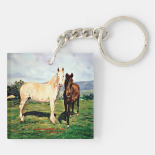 Horses/Cabalos/Horses Keychain