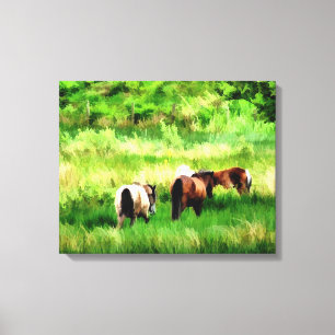 HORSES CANVAS PRINT