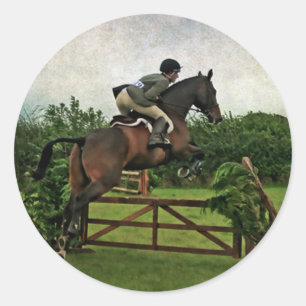Horses Classic Round Sticker