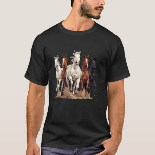 Horses Collage Horse Lover Horseback Riding Men Wo T-Shirt