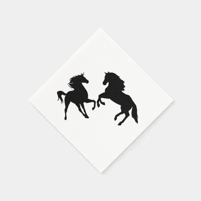 Horses Couple Napkins - Family (Corner)