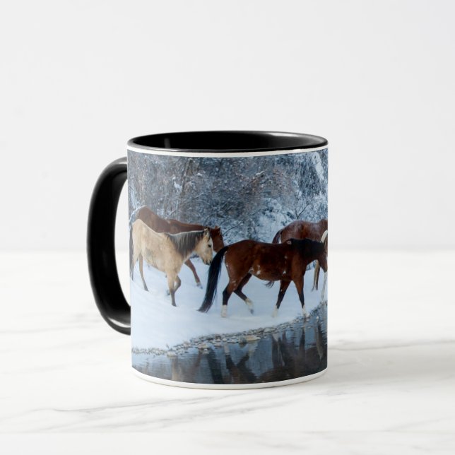 Horses Crossing the Creek Mug (Front Left)
