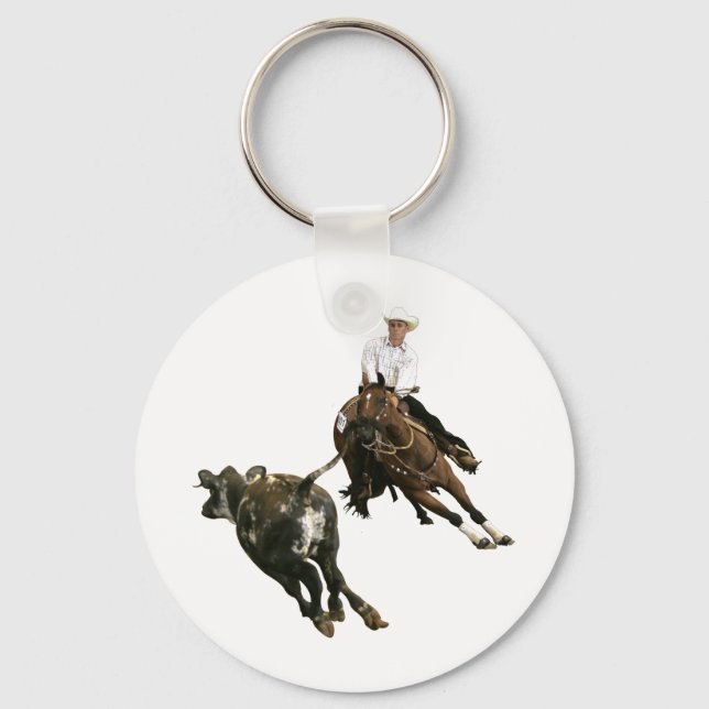 Horses - Cutting Horse Keychain (Front)