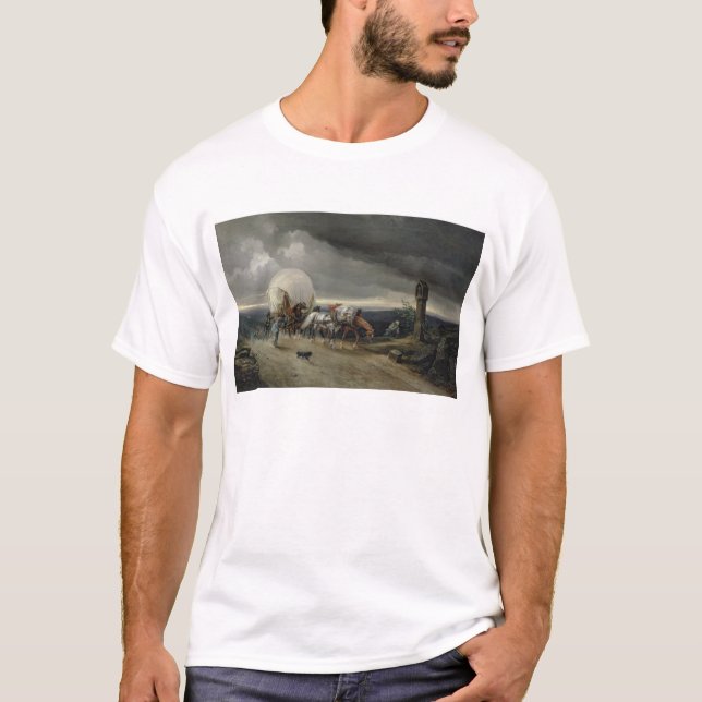 Horses Drawing Carts up a Hill, 1856 T-Shirt (Front)