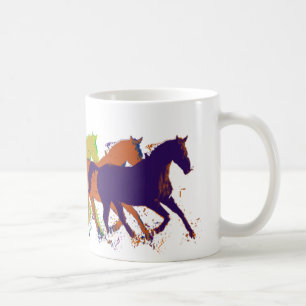 Horses farm-themed coffee mug