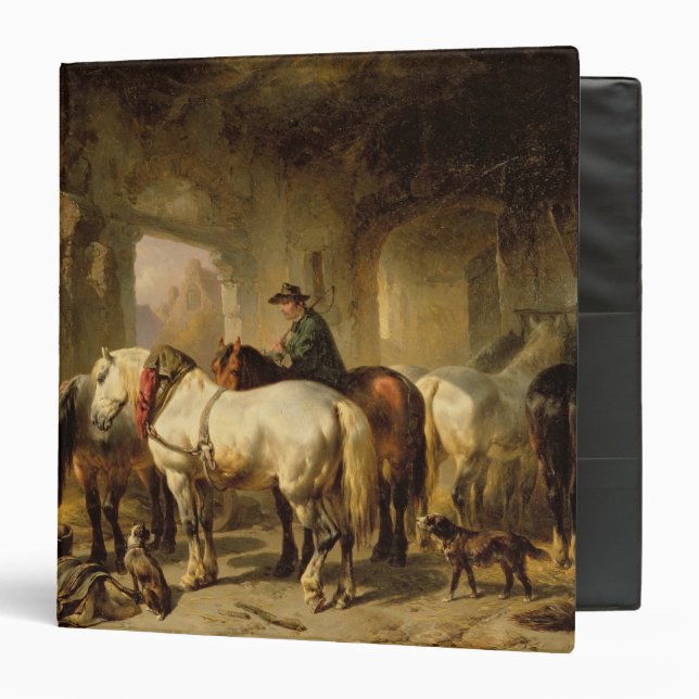 Horses Feeding in the Stable Binder (Front/Inside)