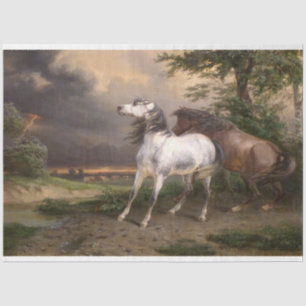 Horses Frightened by the Storm (by Carle Vernet) Tissue Paper