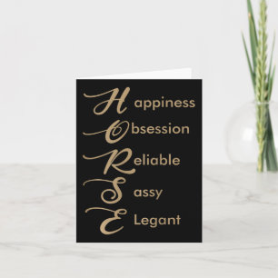 Horses Funny Horseback Riding Horse Lover Horse Card