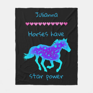 Horses Have Star Power Fleece Blanket