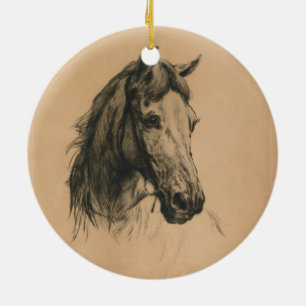 Horse's Head (by Heywood Hardy) Ceramic Ornament