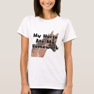 Horses Head - My Horse Ate My Homework T-Shirt